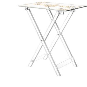 Picture of Lucite Folding Chanukah Menorah Stand Gold 20"